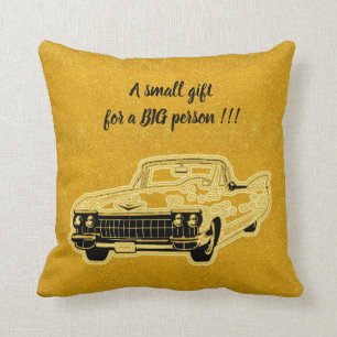 Luxury Elegant Modern Black Gold Car Throw Pillow