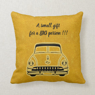 Luxury Elegant Modern Black Gold Car Throw Pillow