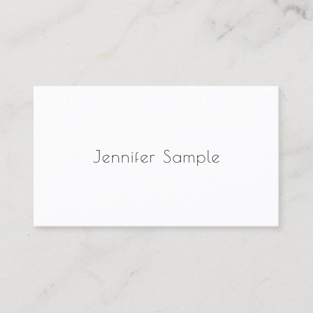 Luxury Elegant Modern Minimalist Design Plain Business Card (Front)