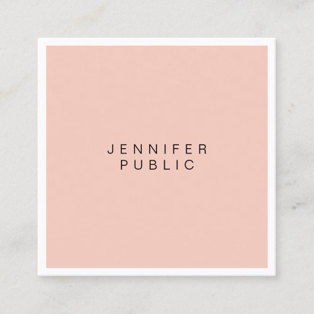 Luxury Elegant Modern Simple Professional Graceful Square Business Card (Front)