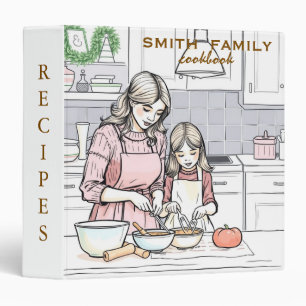 Luxury elegant  Mom & Daughter family recipes Binder