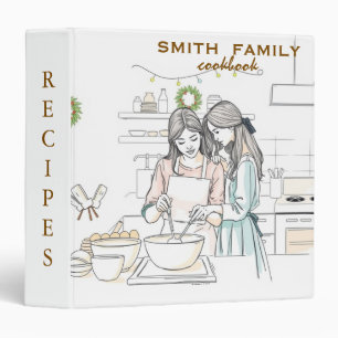 Luxury elegant  Mom & Daughter family recipes Binder
