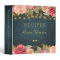 Luxury elegant navy blush gold floral recipes