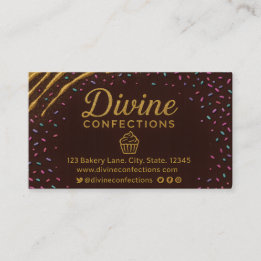 Luxury Elegant Pastry Bakery Business Card