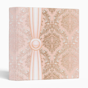 Luxury Elegant Pink Damask Binder