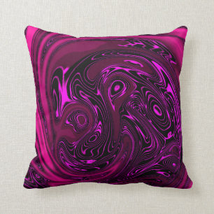Luxury Elegant Pink Dragon Horse Abstract Throw Pillow