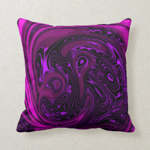 Luxury Elegant Purple Dragon Horse Abstract Throw Pillow
