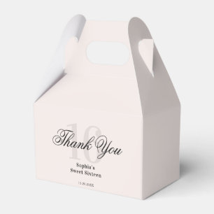 Luxury Elegant Script Pink Sweet 16 Favor Box