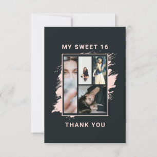 Luxury Elegant Thank You Graduation Birthday Card