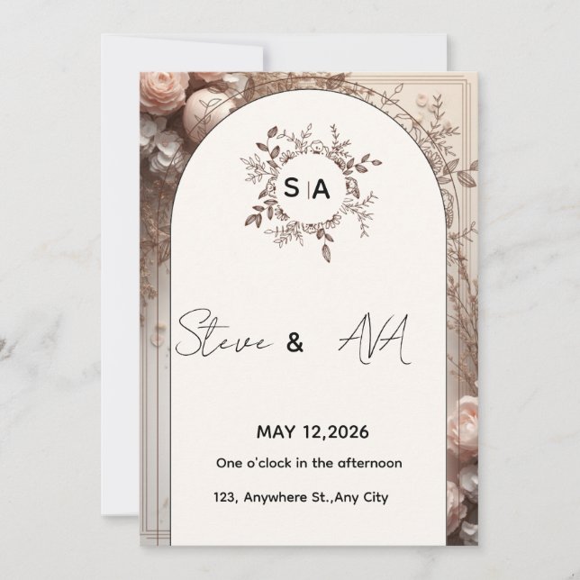 Luxury Elegant Wedding Invitation | Royal & Timele (Devant)