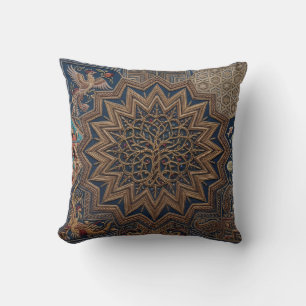 Luxury Embroidered Textile Art – Tree of Life, Lot Throw Pillow
