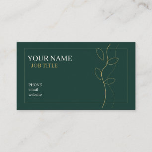 Luxury Emerald Green Business Card Template
