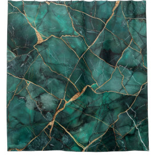 Luxury Emerald Kintsugi Marble Gold Agate