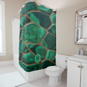 Luxury Emerald Malachite Green Marble Abstract