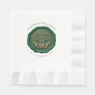 Luxury Emerald Wax Seal Napkin – Irish Claddagh