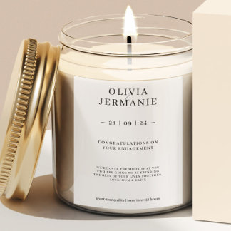 Luxury Engagement Candle Sticker Gift for Couples