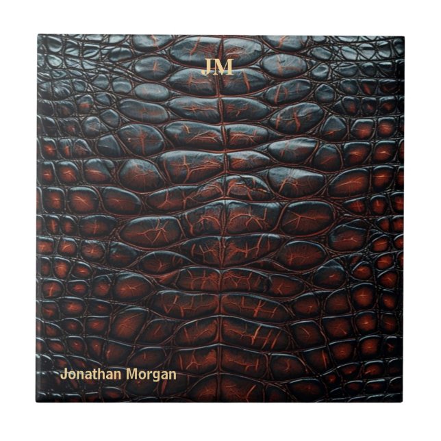 Luxury Executive Monogram Premium Leather  Tile (Front)