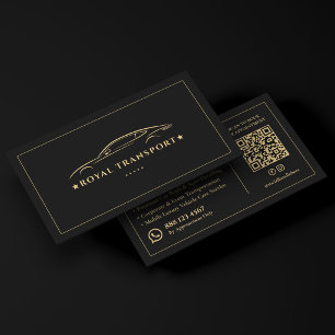 Luxury Executive Transport Car Chauffeur Black Business Card