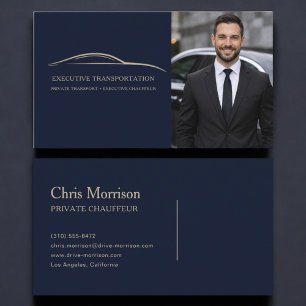 Luxury Executive Transport Photo Business Card
