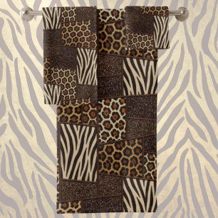 Luxury Exotic Towel Set   Cozy Animal Print 