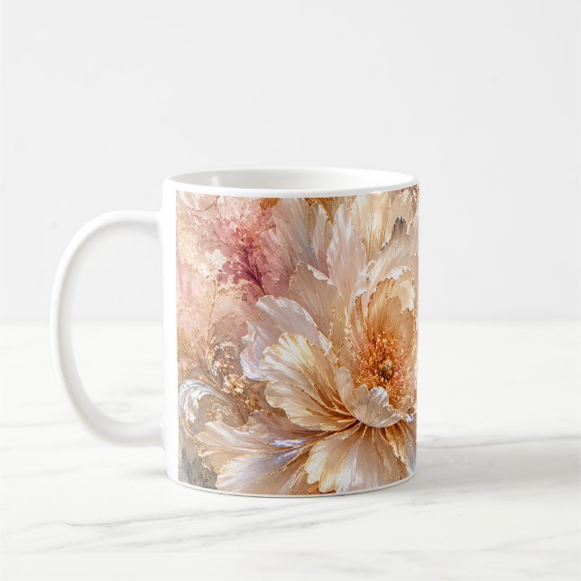 Luxury Fantasy Blooms Coffee Mug (Left)