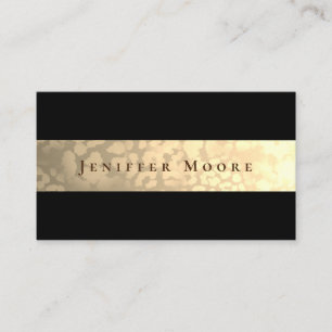 Luxury Faux Gold Leopard Texture Stripe Business Card