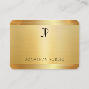 Luxury Faux Gold Premium Linen Professional Modern Business Card