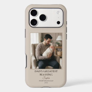 Luxury First Father's Day Personalized Photo Bless