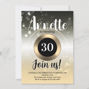 Luxury flitter sparkly birthday party  invitation