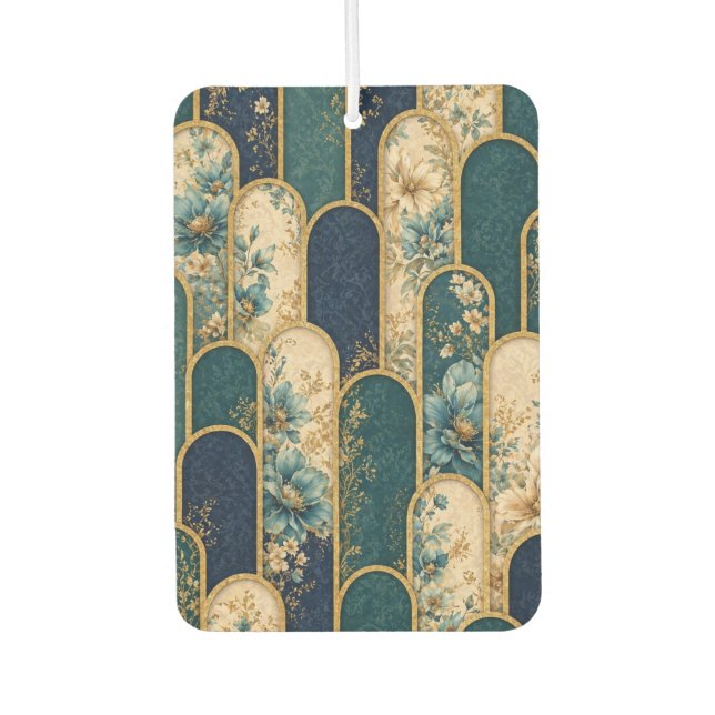 Luxury Floral Arch Pattern Car Air Freshener (Front)