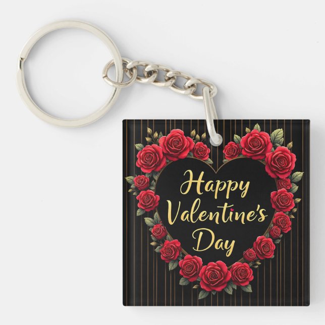 Luxury Floral Beautiful Love Trendy Collection Keychain (Front)