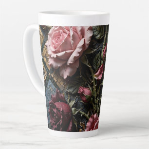 Luxury Floral Decorative  Latte Mug