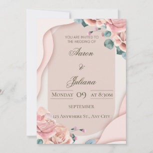 Luxury Floral Wedding Invitation