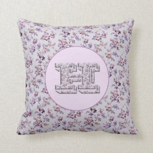 Luxury Flowers Monogram H Throw Pillow