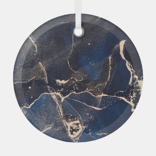 Luxury Fluid Art: Abstract Alcohol-Ink Glass Ornament