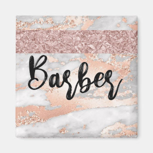 Luxury Fluid Art: Marble-Ink Fusion Barber Magnet