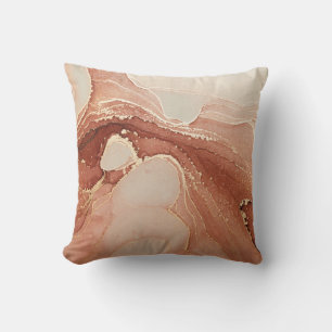 Luxury Fluid Art: Marble-Ink Fusion Throw Pillow