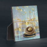 Luxury Foil Easter Card Poster Plaque<br><div class="desc">Celebrate Easter with timeless elegance using this Luxury Foil Easter Card Poster plaque. Designed in a rich teal and gold palette, this premium keepsake features shimmering foil accents that elevate your event with a sophisticated, boutique touch. Perfect for Easter brunches, family gatherings, church celebrations, corporate events, or spring holiday parties....</div>