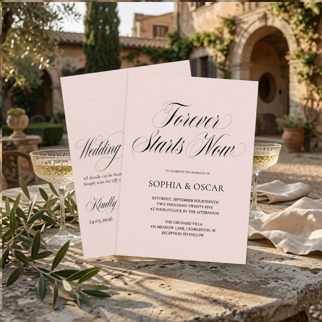 Luxury Forever Starts Now Wedding Invitation Suite (Creator Uploaded)