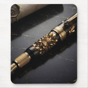Luxury Fountain Pen Art Print Mouse Pad