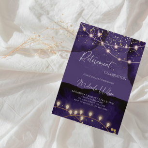 Luxury Galaxy Retirement Party - Starry Night Invitation