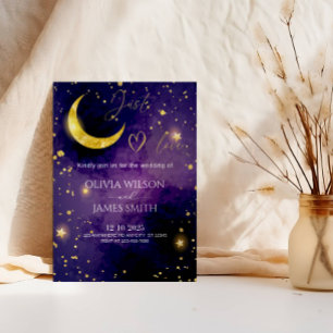 Luxury Galaxy Wedding - Starry Night Party Invitation