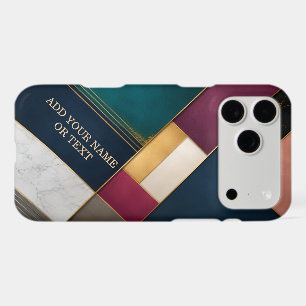 Luxury Geometric Marble and Gold Personalized