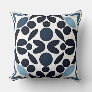 Luxury Geometric Symmetric Abstract Vibrant Throw Pillow
