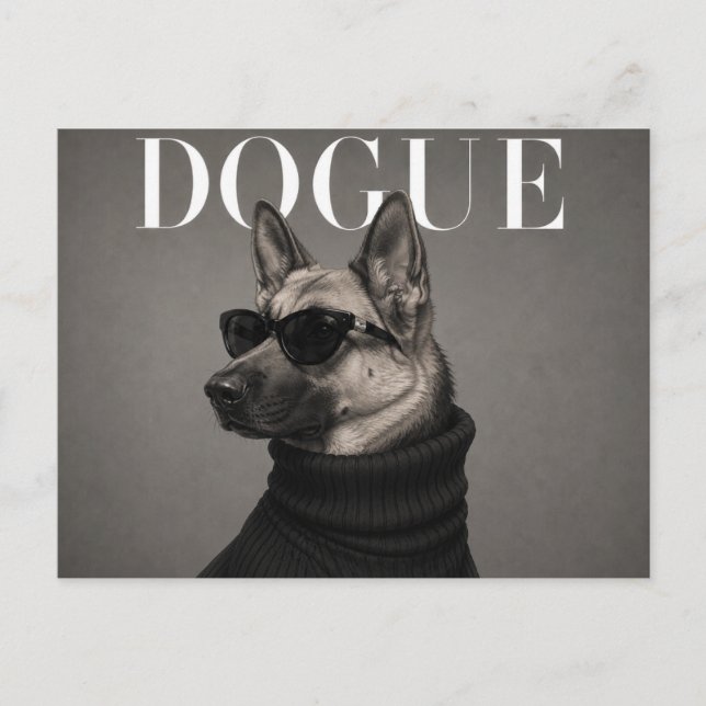 Luxury German Shepherd Dog Portrait Postcard (Front)