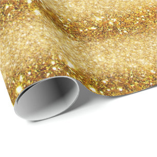 Luxury Gift Popular Gold Glitter Wrapping Paper