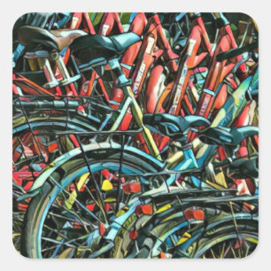 Luxury gifts for cyclists square sticker