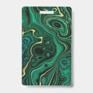 Luxury Glam Green Colourful Abstract Pattern Badge