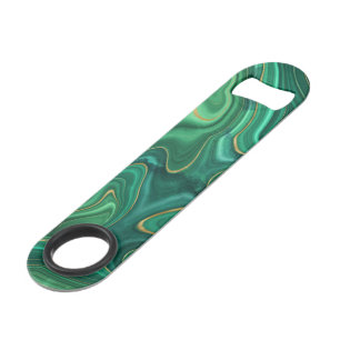 Luxury Glam Green Yellow Abstract Pattern Bar Key