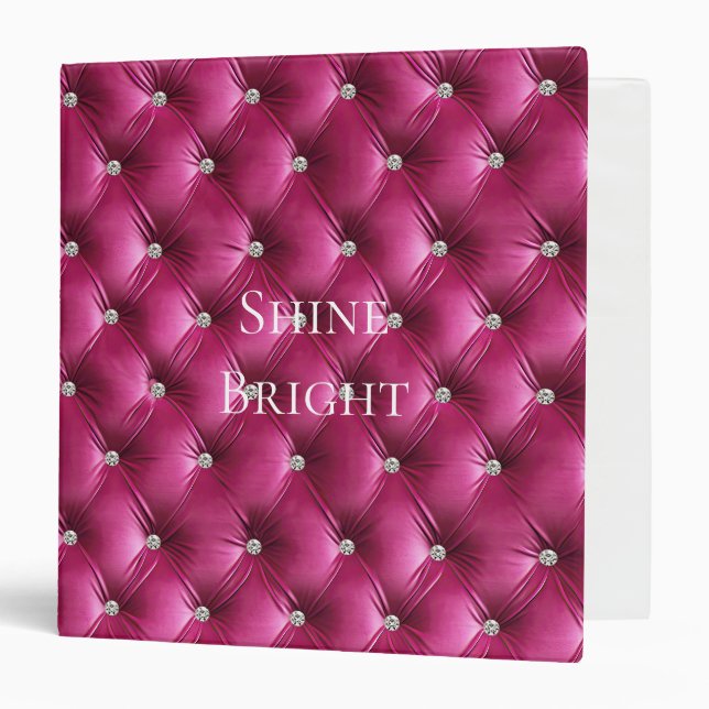 Luxury Glam Pink Faux Velvet  Binder (Front/Inside)
